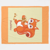 Bläst das hilfreiche Eichhörnchen Fleecedecke (Vorderseite (Horizontal))