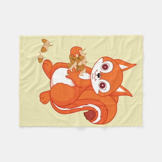 Bläst das hilfreiche Eichhörnchen Fleecedecke (Vorderseite (Horizontal))