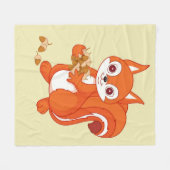 Bläst das hilfreiche Eichhörnchen Fleecedecke (Vorderseite (Horizontal))