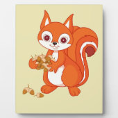 Bläst das hilfreiche Eichhörnchen Fotoplatte (Vorderseite)