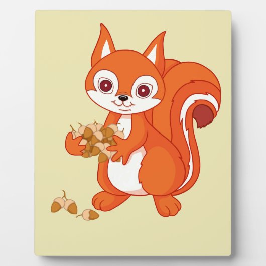 Bläst das hilfreiche Eichhörnchen Fotoplatte (Vorderseite)