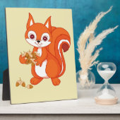 Bläst das hilfreiche Eichhörnchen Fotoplatte (Seite)