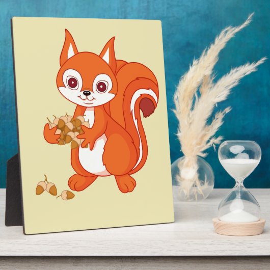 Bläst das hilfreiche Eichhörnchen Fotoplatte (Seite)