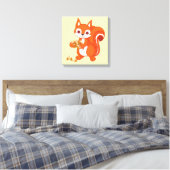 Bläst das hilfreiche Eichhörnchen Leinwanddruck (Insitu (Schlafzimmer))