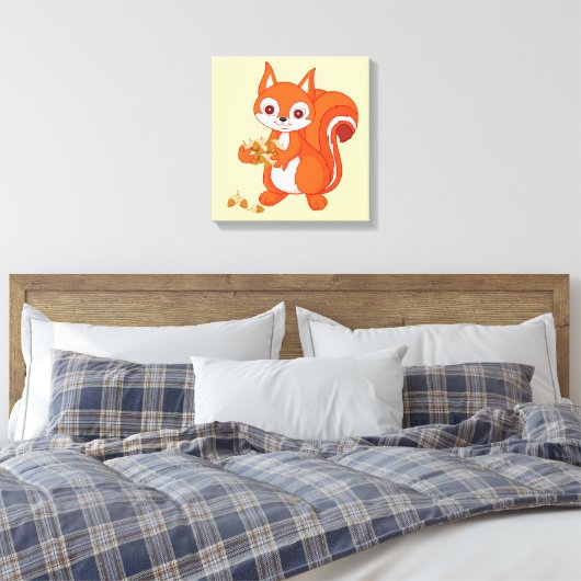 Bläst das hilfreiche Eichhörnchen Leinwanddruck (Insitu (Schlafzimmer))
