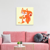 Bläst das hilfreiche Eichhörnchen Leinwanddruck (Insitu (Wohnzimmer))