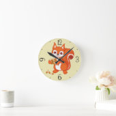 Bläst das hilfreiche Eichhörnchen Runde Wanduhr (Zuhause)