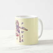 Blast des Powers Gemäldete belgische Malinois-Tass Kaffeetasse (VorderseiteRechts)