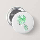 Bläst grüne Ballons für psychische Gesundheit Button (Vorne & Hinten)