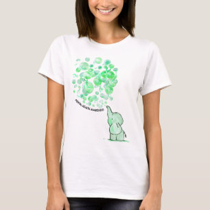 Bläst grüne Ballons für psychische Gesundheit T-Shirt