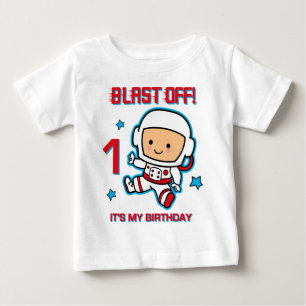 Blast Off 1. Geburtstag Säugling Long Sleeve T - Baby T-shirt