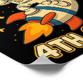 Blast Off 4th Grade Rocket Dab Space Cool School V Poster (Ecke)