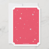 Blast Off Birthday Einladung (Rückseite)