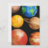 Blast Off Birthday Einladungskarte (Rückseite)