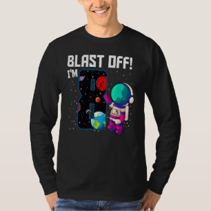 Blast Off Ich bin 8 Geburtstag Astronaut 8. Space  T-Shirt