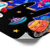 Blast Off I'm 3 Years Old 3rd Birthday Spaceship A Poster (Ecke)