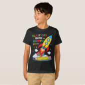 Blast Off Into Fourth Grade First Day Of School  T-Shirt (Vorne ganz)