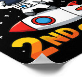 Blast Off Into Second Grade First Day Of School 1 Poster (Ecke)