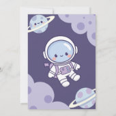 Blast Off Outer Space 3rd Birthday Boy Einladung (Rückseite)