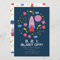 Blast Off! Outer Space Rocket Boy Birthday