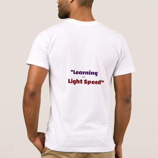 "Blast Off to Knowledge Rocket Schoolgirl T - Shir T-Shirt (Rückseite)