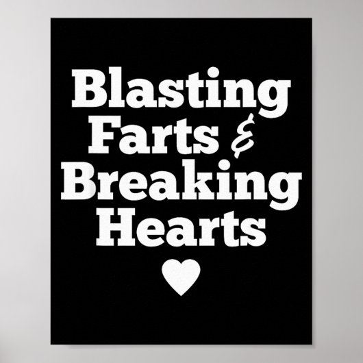 Blasting Farts &amp; Breaking Hearts Funny Valenti Poster (Vorne)