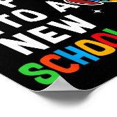 Blasting Off Into A New School Year First Day Teac Poster (Ecke)