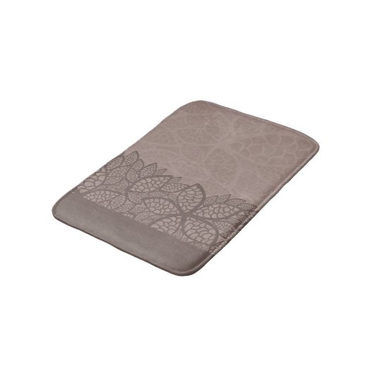 Blatmustergrenze und -hintergrund badematte (Schrägansicht)