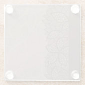 Blatmustergrenze und -hintergrund glasuntersetzer (Rückseite)