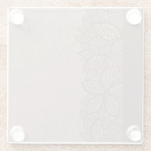 Blatmustergrenze und -hintergrund glasuntersetzer (Rückseite)
