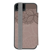 Blatmustergrenze und -hintergrund incipio iPhone Geldbeutel-Hülle (Folio Rückseite)