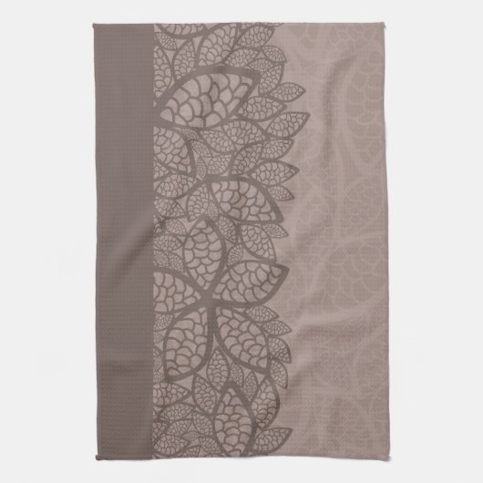 Blatmustergrenze und -hintergrund küchentuch (Vertikal)