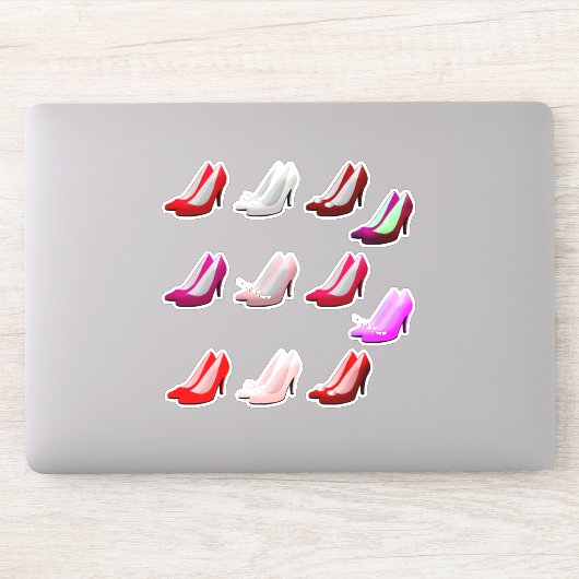 Blatt/11 pr High Heel Shoes Shaped Cut-out Sticker (Computer)