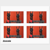 Blatt 4 - I Liebe Doberman Stickers (Blatt)
