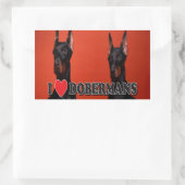 Blatt 4 - I Liebe Doberman Stickers (Tasche)