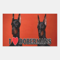 Blatt 4 - I Liebe Doberman Stickers