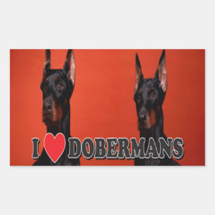 Blatt 4 - I Liebe Doberman Stickers
