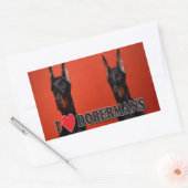 Blatt 4 - I Liebe Doberman Stickers (Umschlag)