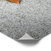 Blatt auf dem Bürgersteig Poster (Ecke)
