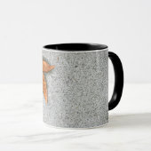 Blatt auf dem Bürgersteig Tasse (VorderseiteRechts)