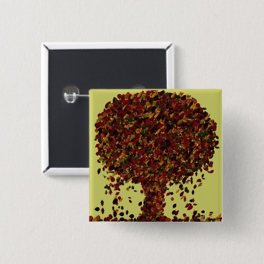 Blatt-Baum-Button Button (Vorne & Hinten)