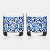 Blatt Blau gerollt Whiskyglas (Rechts)