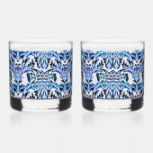 Blatt Blau gerollt Whiskyglas (Links)