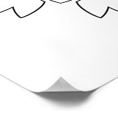 Blatt-Blütenblatt-Mandala-Malvorlage mit Sternenke Poster (Ecke)