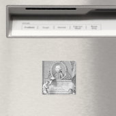 Blatt Cover mit einem Portrait von Felice Giardini Magnet (In Situ (Geschirrspüler))