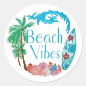 Blatt der Aufkleber für Beach Vibes (Vorderseite)