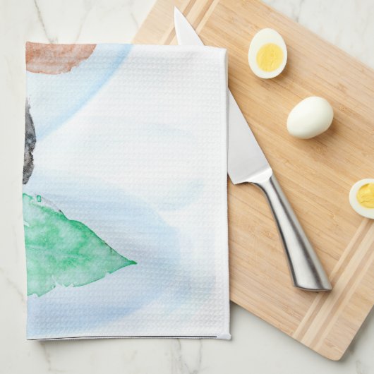 Blatt-Druck Geschirrtuch (Viertel Falte)