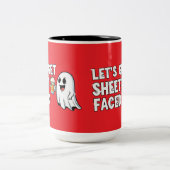 Blatt-Faced T-Shirt Zweifarbige Tasse (Mittel)