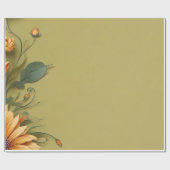 Blatt für Blumenmuster Geschenkpapier (Flach)