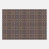 Blatt für das Wrapping von Navy und Gold Square (Vorderseite)